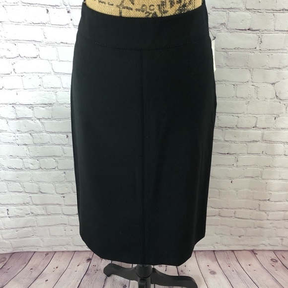 DKNY Black Wool Blend Pencil Skirt - Picture 1 of 6